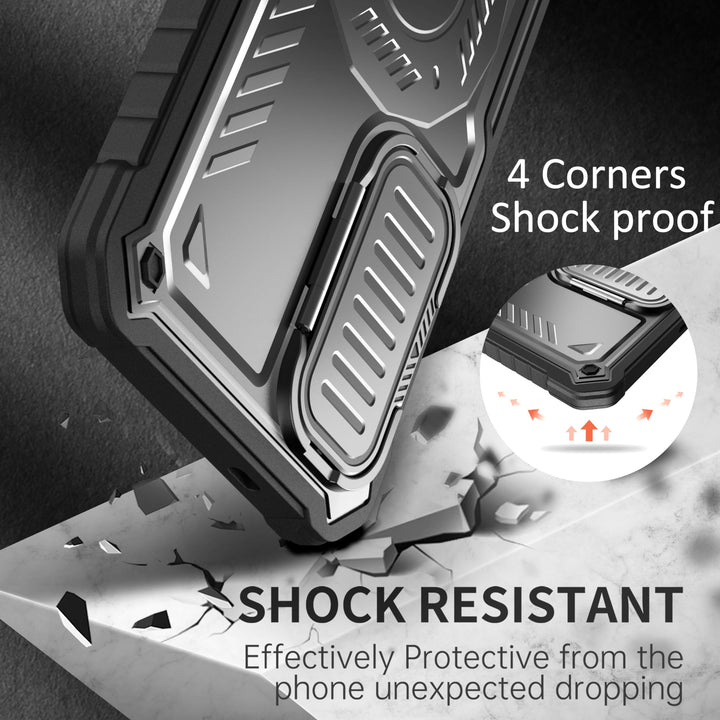 FITO for Samsung Galaxy A15 Case with Screen Protector, Military Grade Shockproof Phone Case with Camera Cover and Kickstand (Black) - DOKUTRONIX