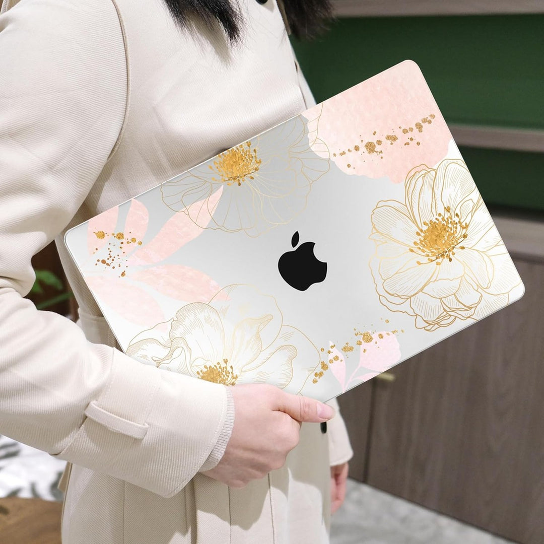 MEEgoodo Floral Hard Shell Case for MacBook Air 13