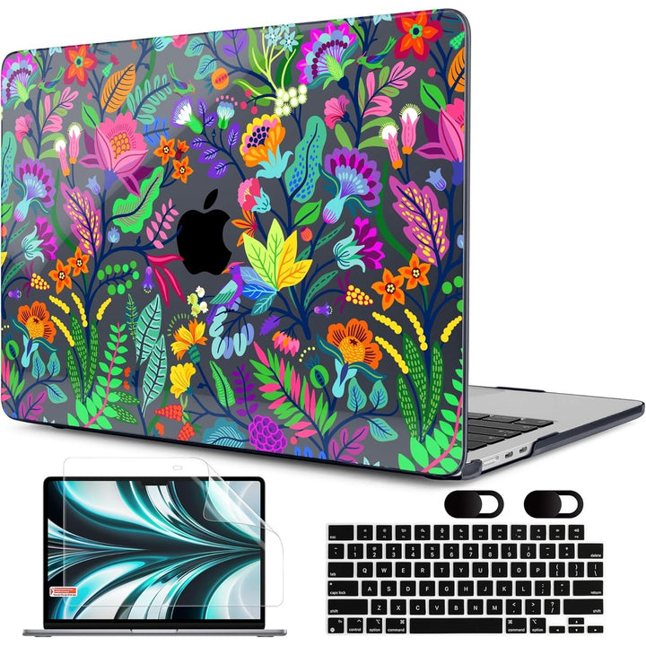 MEEgoodo Floral Hard Shell Case for MacBook Air 13