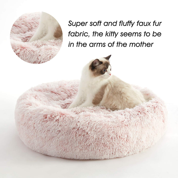 WESTERN HOME Calming Donut Pet Bed – Fluffy & Cozy - DOKUTRONIX