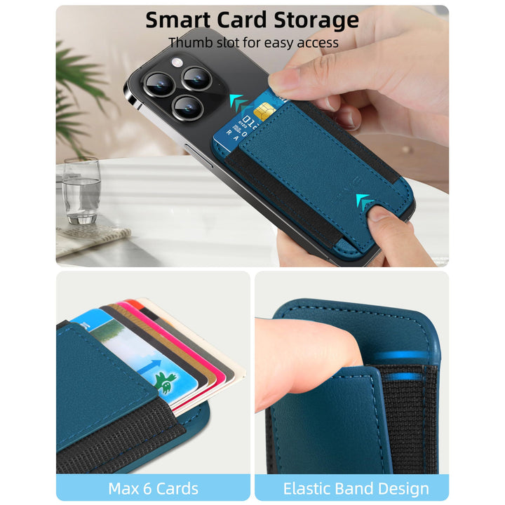 MagSafe Slim Wallet: Magnetic Leather Card Holder - DOKUTRONIX