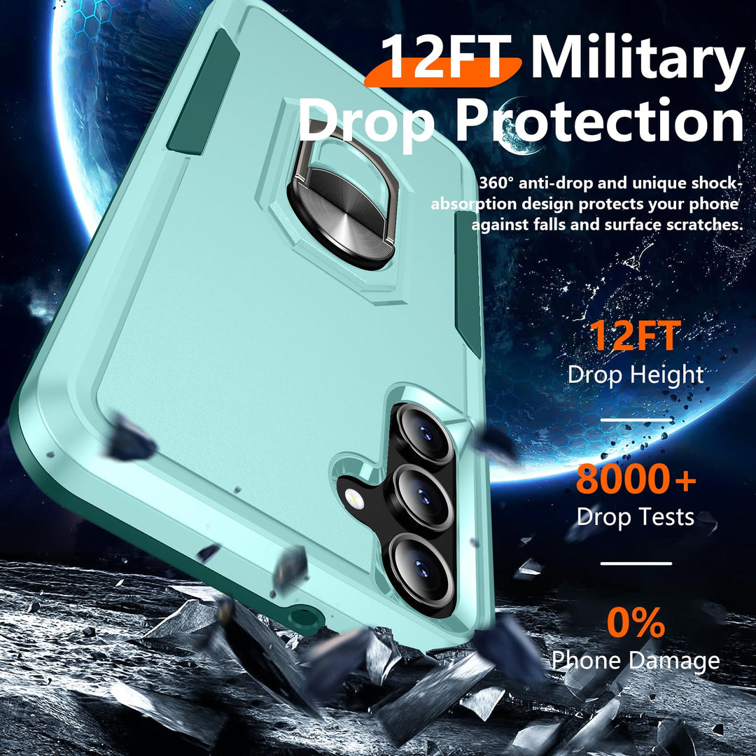 Red2Fire Designed for Samsung Galaxy A16 5G Case, [Military Grade Drop Protection] Non-Slip Heavy Duty Full Body Shockproof Protection Phone Case Galaxy A16 5G Case,Black - DOKUTRONIX