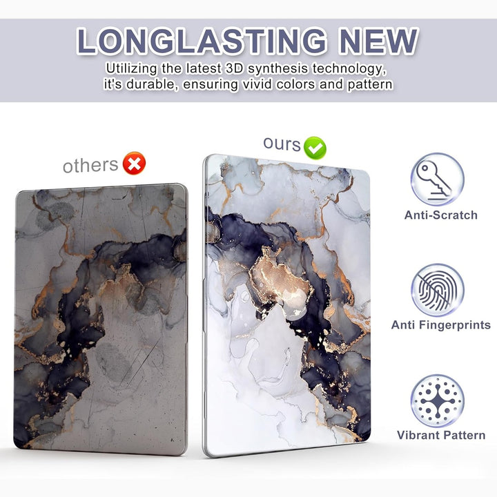 Purple Marble MacBook Air Shell & Accessory Set