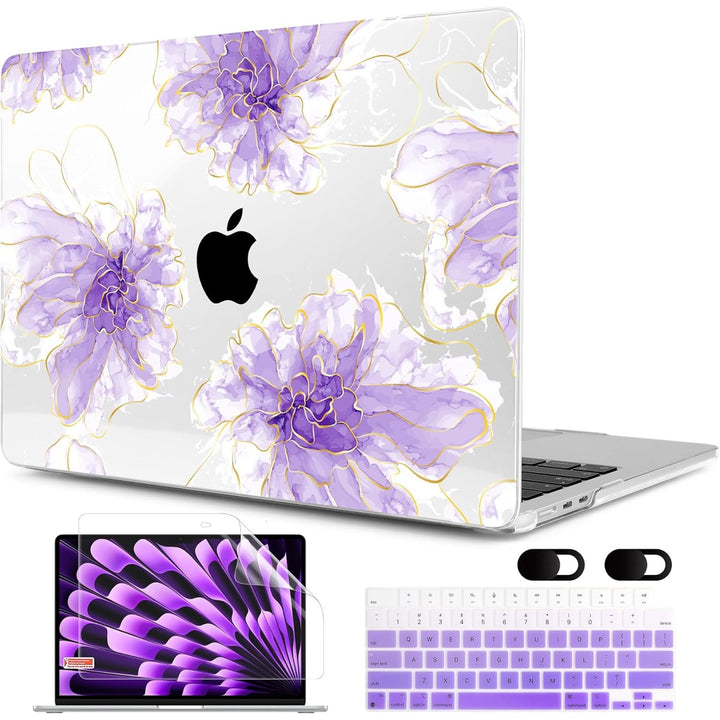 MEEgoodo Floral Hard Shell Case for MacBook Air 13