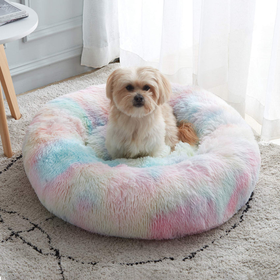 WESTERN HOME Calming Donut Pet Bed – Fluffy & Cozy - DOKUTRONIX