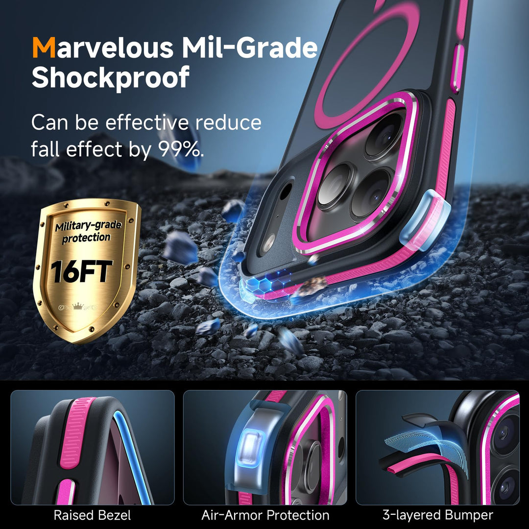 MagneFlex 3-in-1 iPhone 17 Pro Max Case - Red