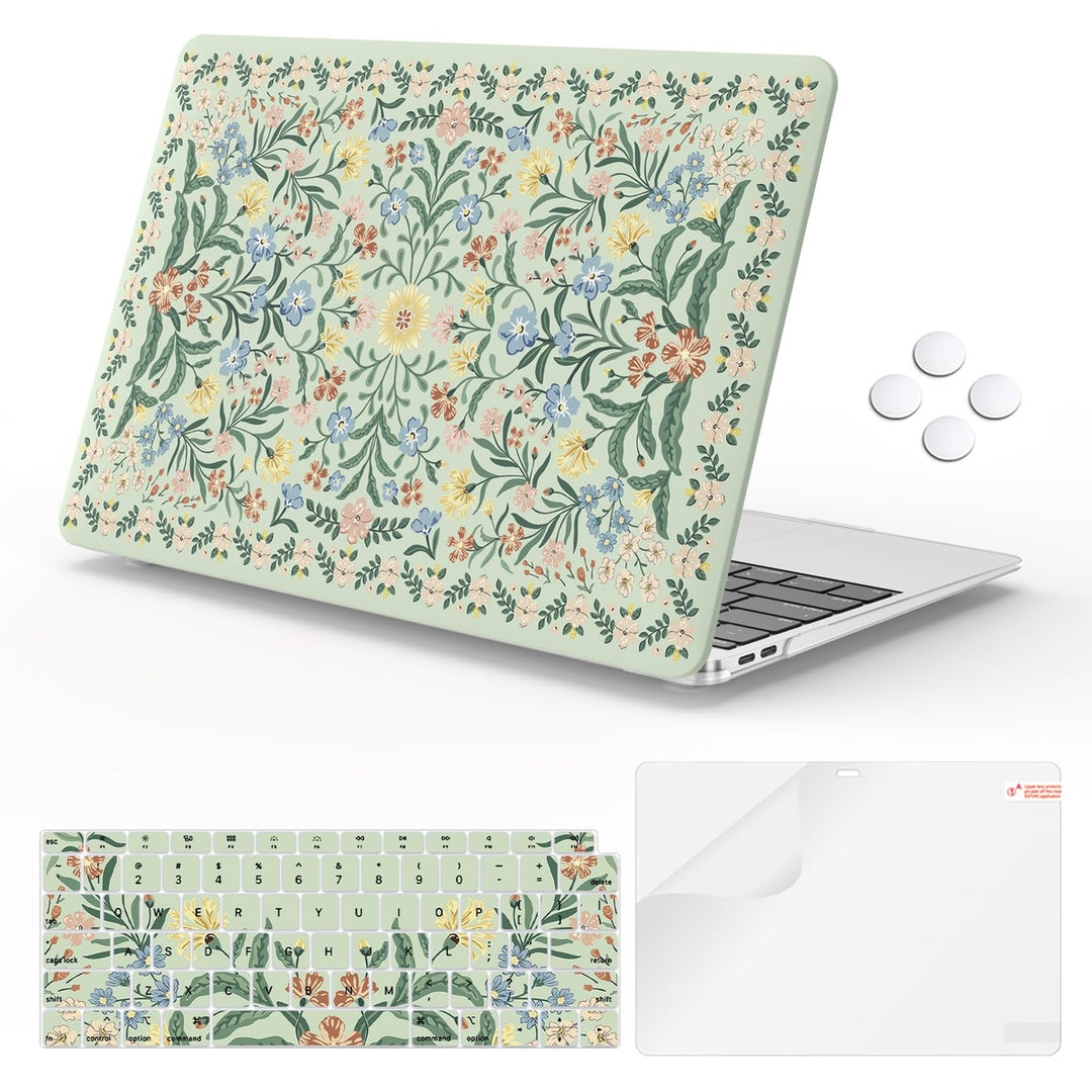 iLeadon Pink Floral MacBook Air 13 Case & Cover