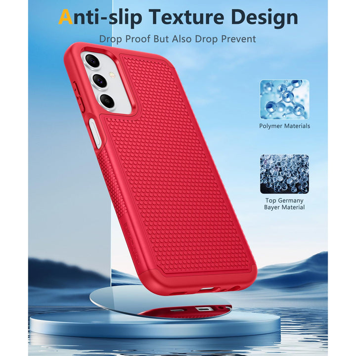 FNTCASE for Samsung Galaxy A14 5G Case: Dual Layer Protective Heavy Duty Cell Phone Cover Shockproof Rugged with Non Slip Textured Back - Military Protection Bumper Tough - 2023, 6.6inch (Matte Black) - DOKUTRONIX