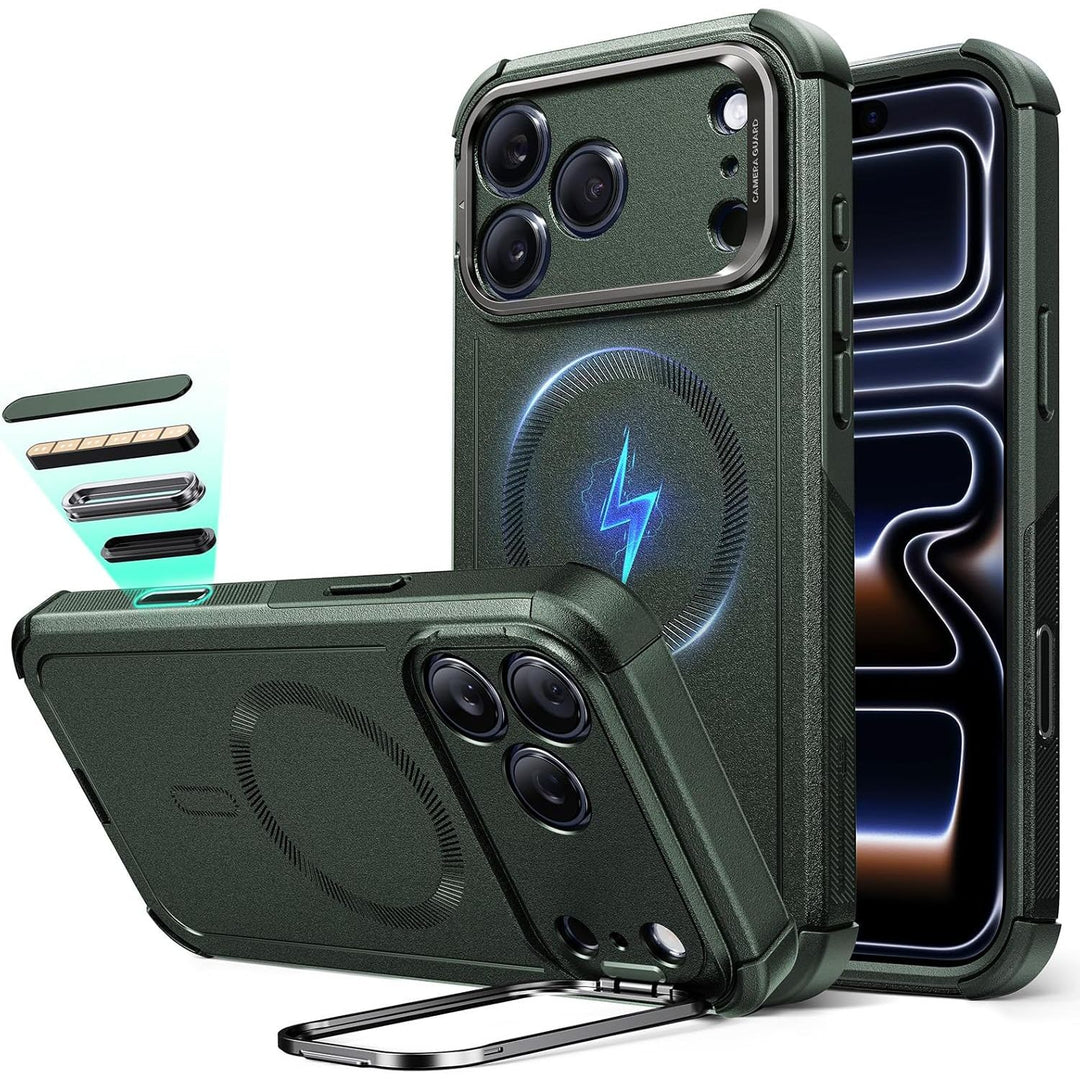 ESR Cyber Series MagSafe Stand Case, 23ft Drop, Green