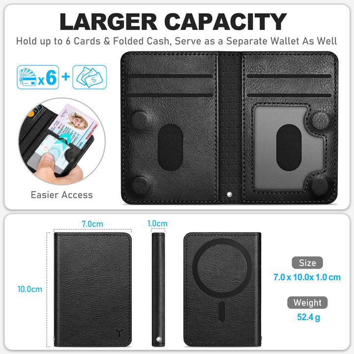 Magsafe PU Wallet - RFID, 6 Slots, Clear ID - DOKUTRONIX