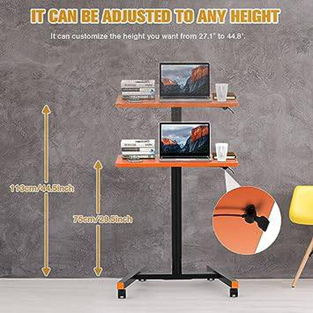 Orange 28 Mobile Sit-Stand Laptop Desk - DOKUTRONIX