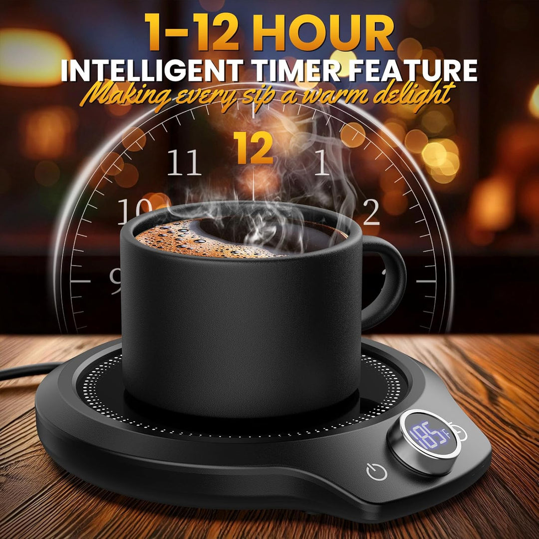 QuickHeat Mug Warmer - Adjustable Temp & Timer
