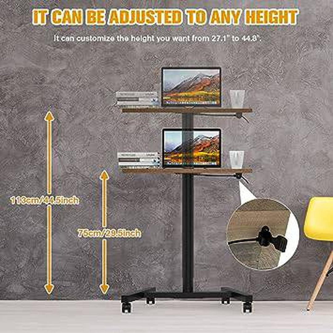 FlexiDesk: 28 Height Adjustable Rolling Laptop Desk - DOKUTRONIX