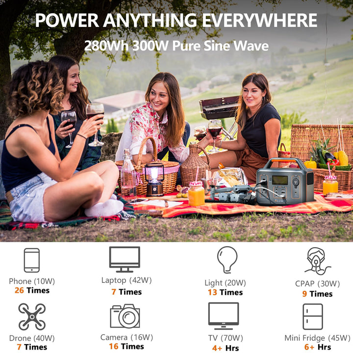 ALLWEI Solar Generator 280Wh
