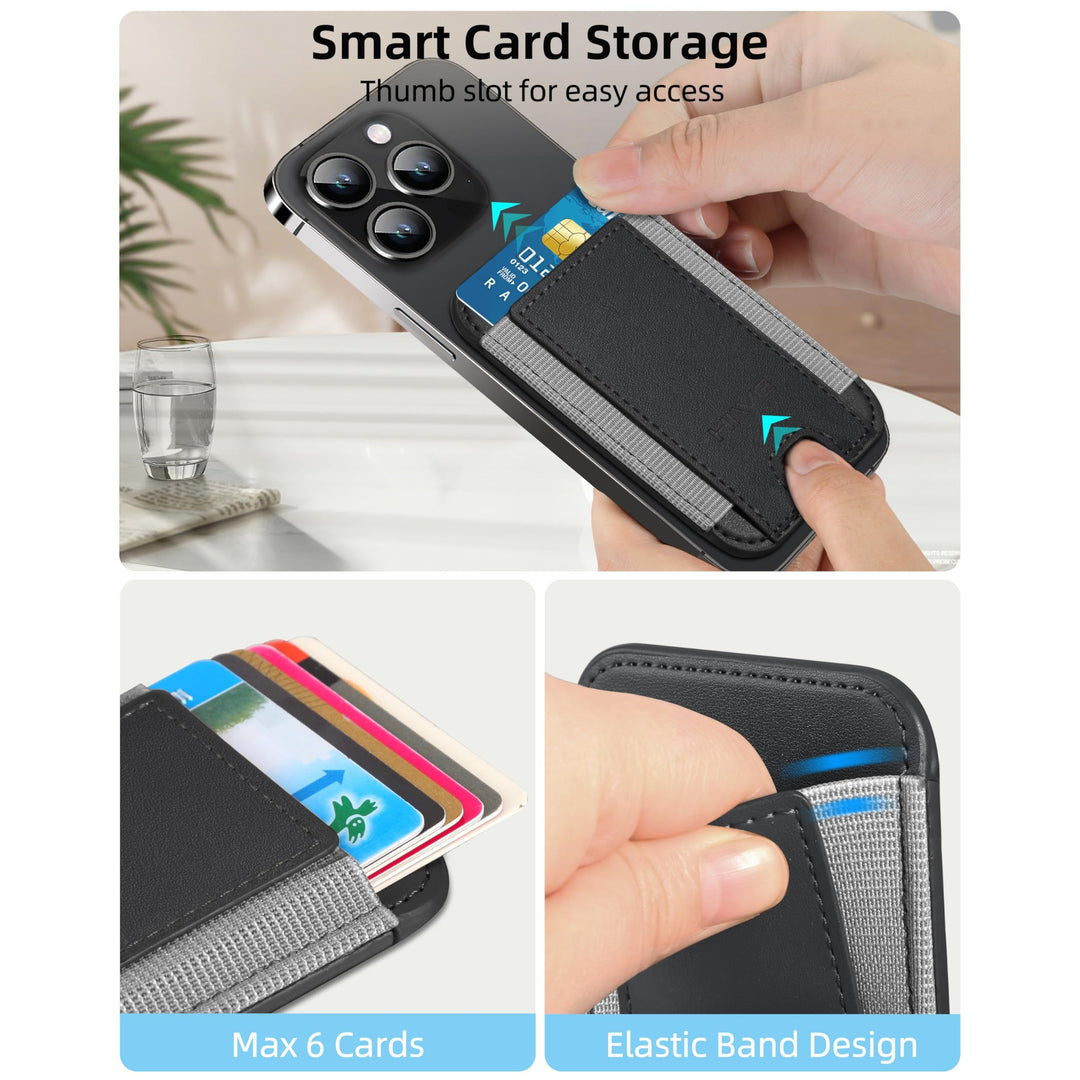 MagSafe Slim Wallet: Magnetic Leather Card Holder - DOKUTRONIX