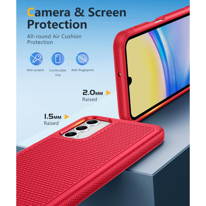 FNTCASE for Samsung Galaxy A14 5G Case: Dual Layer Protective Heavy Duty Cell Phone Cover Shockproof Rugged with Non Slip Textured Back - Military Protection Bumper Tough - 2023, 6.6inch (Matte Black) - DOKUTRONIX