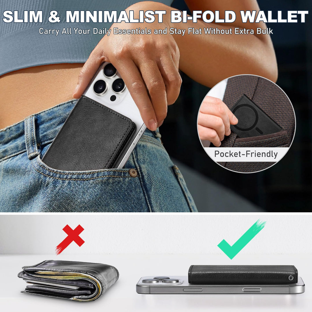 Magsafe PU Wallet - RFID, 6 Slots, Clear ID - DOKUTRONIX