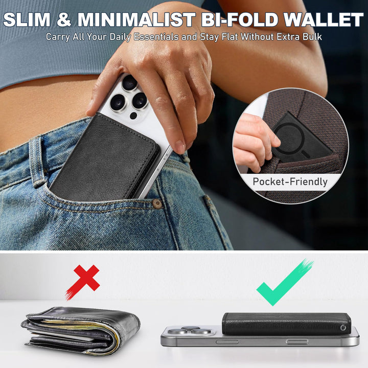 Magsafe PU Wallet - RFID, 6 Slots, Clear ID - DOKUTRONIX