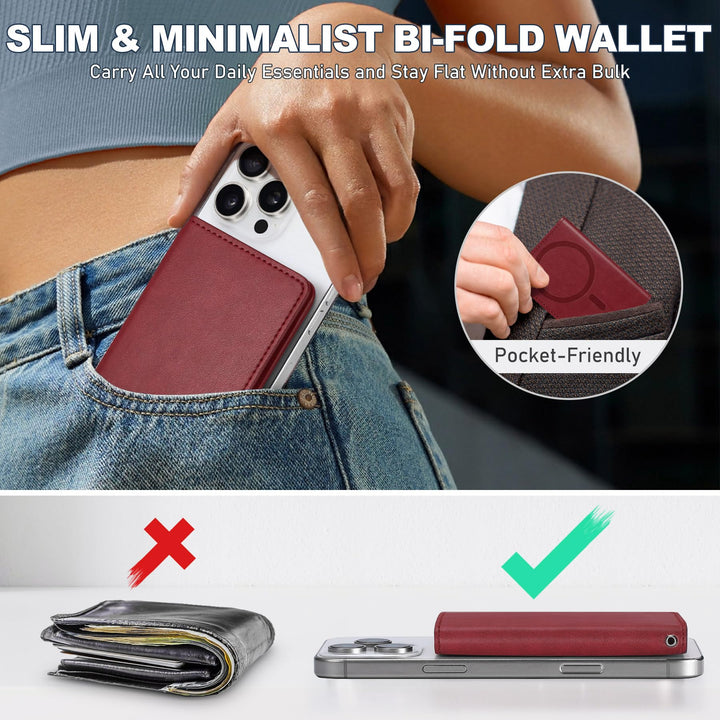 Magsafe PU Wallet - RFID, 6 Slots, Clear ID - DOKUTRONIX