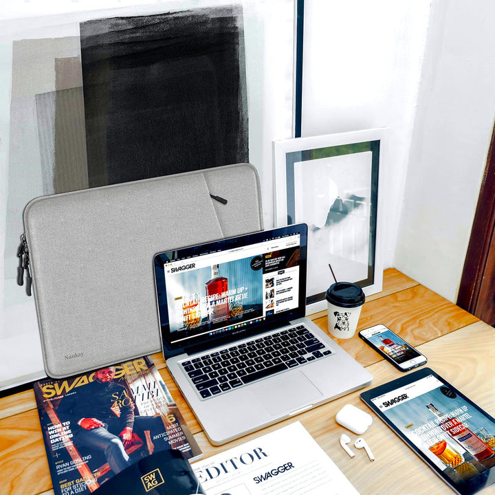 Gray Shockproof 13.3 Laptop Sleeve & Accessory Bag