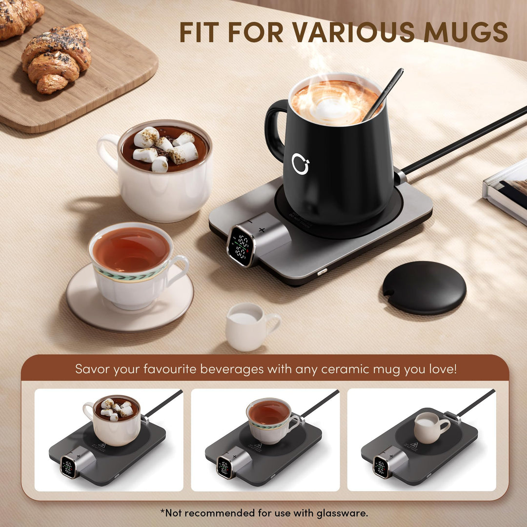 SmartTemp Coffee Mug Warmer Set - Black 15oz