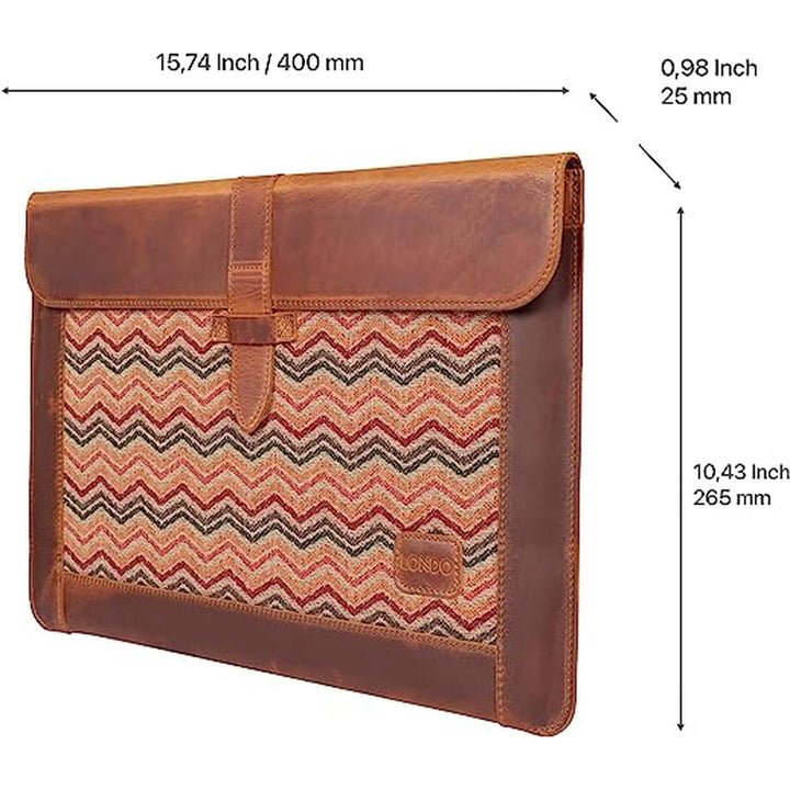 Londo Camel Leather MacBook Sleeve - 14/13/12.9 - DOKUTRONIX