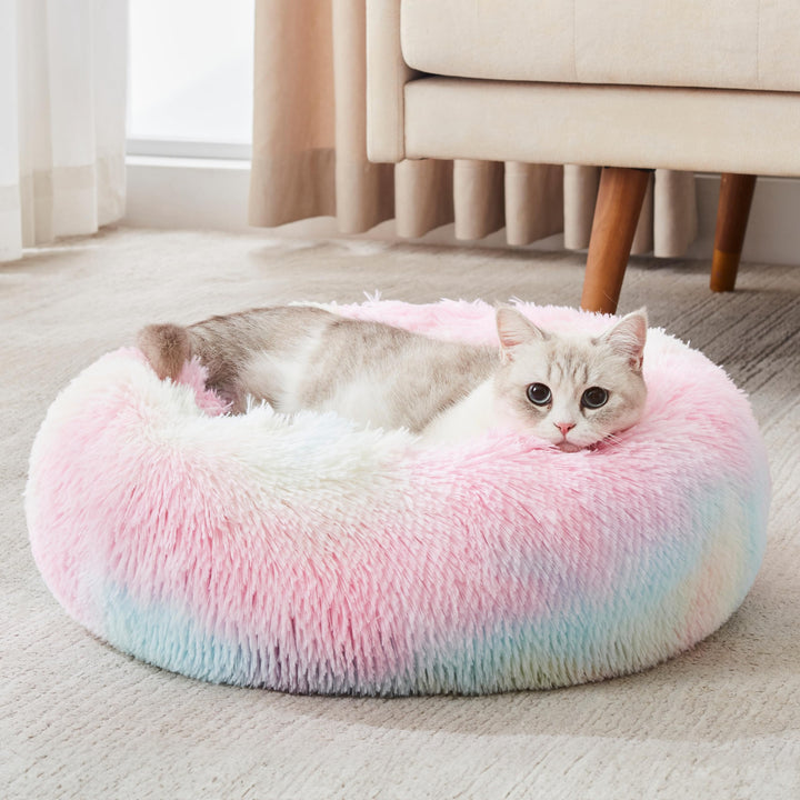 WESTERN HOME Calming Donut Pet Bed – Fluffy & Cozy - DOKUTRONIX
