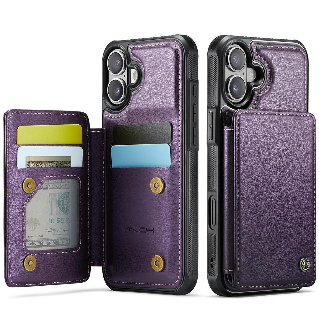 Vinich WalletPro for iPhone 12/12 Pro-Purple - DOKUTRONIX