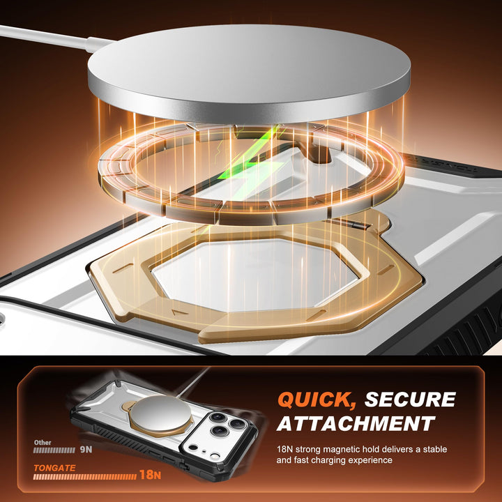 TONGATE 360° MagSafe Armor Case w/ Privacy & Camera Guard