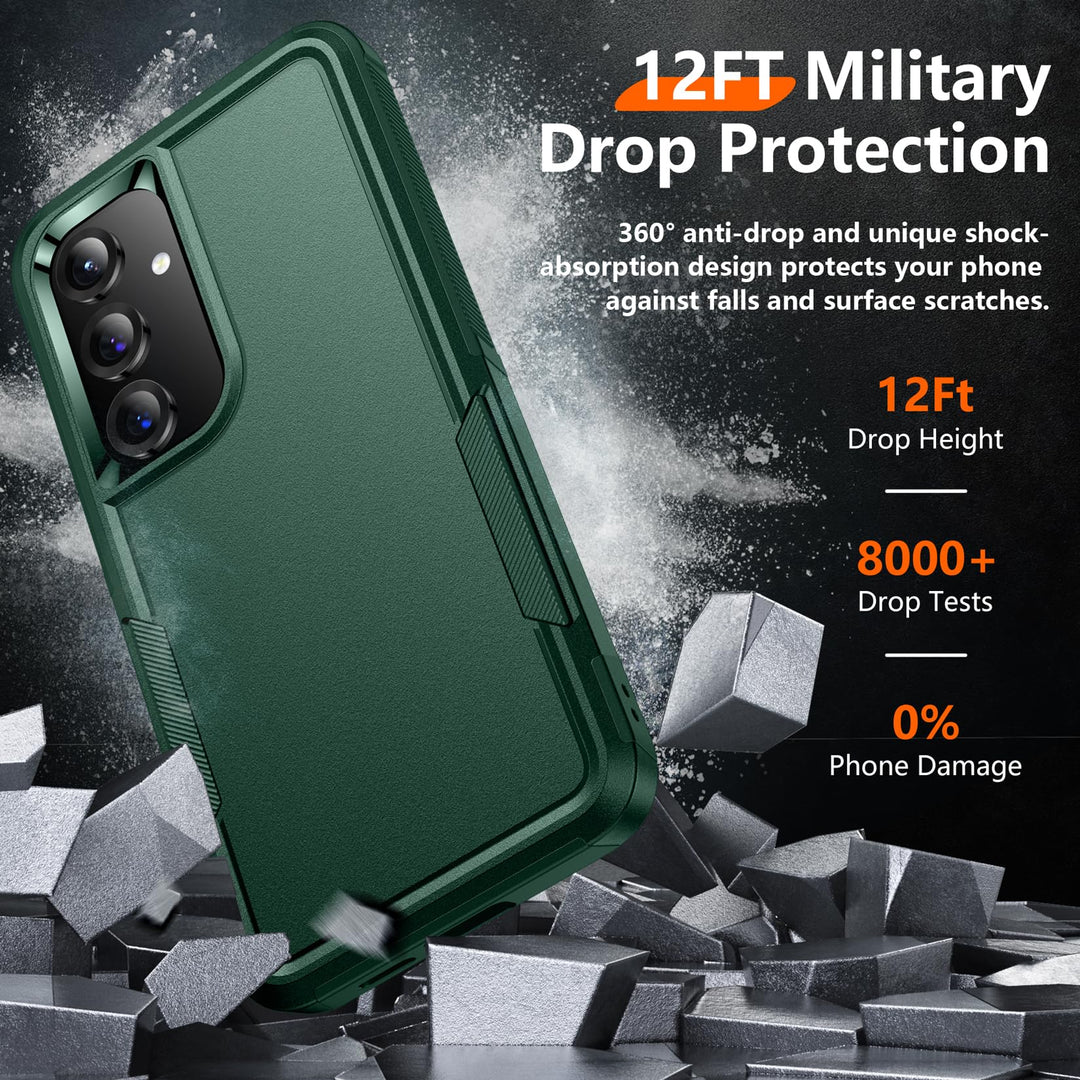 Red2Fire Designed for Samsung Galaxy A16 5G Case, [Military Grade Drop Protection] Non-Slip Heavy Duty Full Body Shockproof Protection Phone Case Galaxy A16 5G Case,Black - DOKUTRONIX