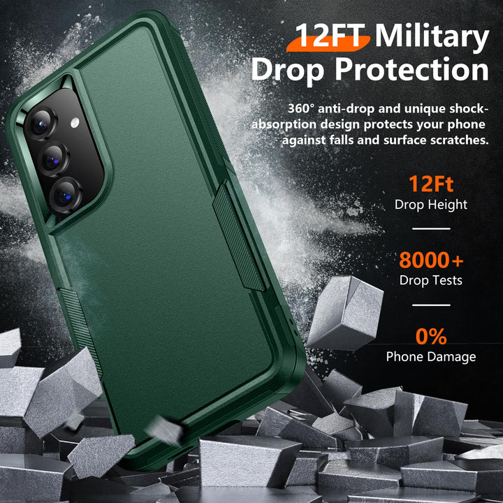 Red2Fire Designed for Samsung Galaxy A16 5G Case, [Military Grade Drop Protection] Non-Slip Heavy Duty Full Body Shockproof Protection Phone Case Galaxy A16 5G Case,Black - DOKUTRONIX
