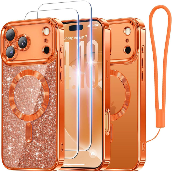 Cosmic Orange Glitter MagSafe Case for iPhone 17 Pro Max