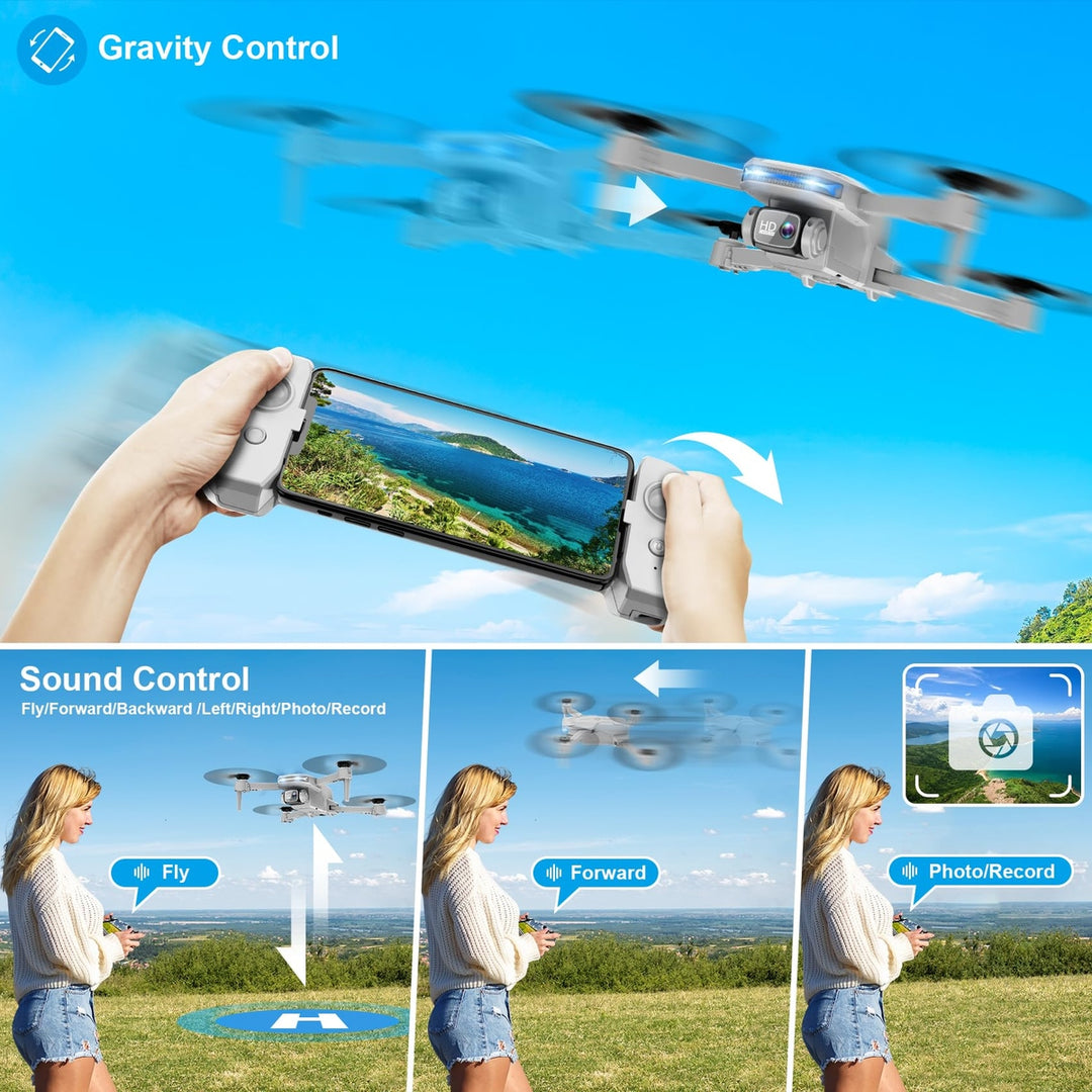 SkyMate 1080P Foldable Quadcopter with Gesture Control