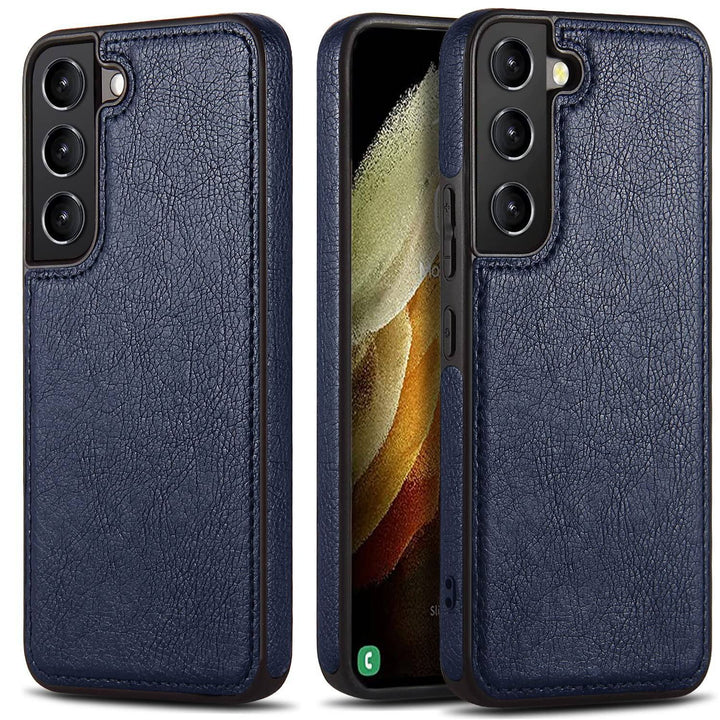 Galaxy S22 5G Leather Case - Luxury Business Design (Brown) - DOKUTRONIX