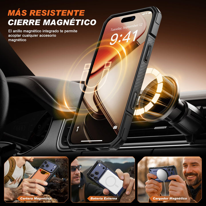 TONGATE 360° MagSafe Armor Case w/ Privacy & Camera Guard