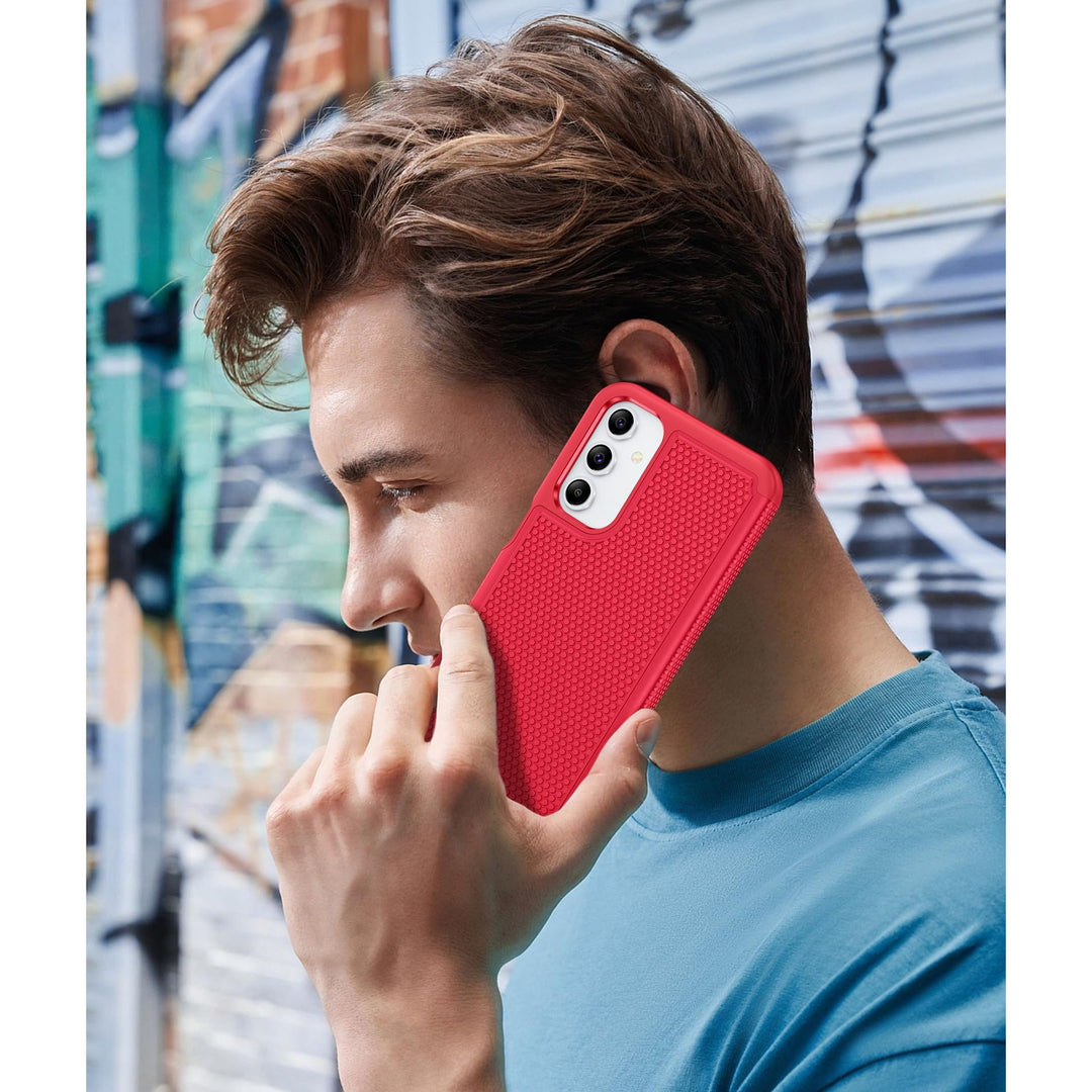 FNTCASE for Samsung Galaxy A14 5G Case: Dual Layer Protective Heavy Duty Cell Phone Cover Shockproof Rugged with Non Slip Textured Back - Military Protection Bumper Tough - 2023, 6.6inch (Matte Black) - DOKUTRONIX