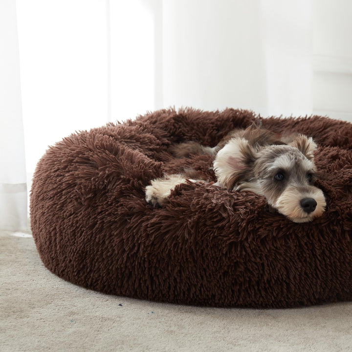 WESTERN HOME Calming Donut Pet Bed – Fluffy & Cozy - DOKUTRONIX
