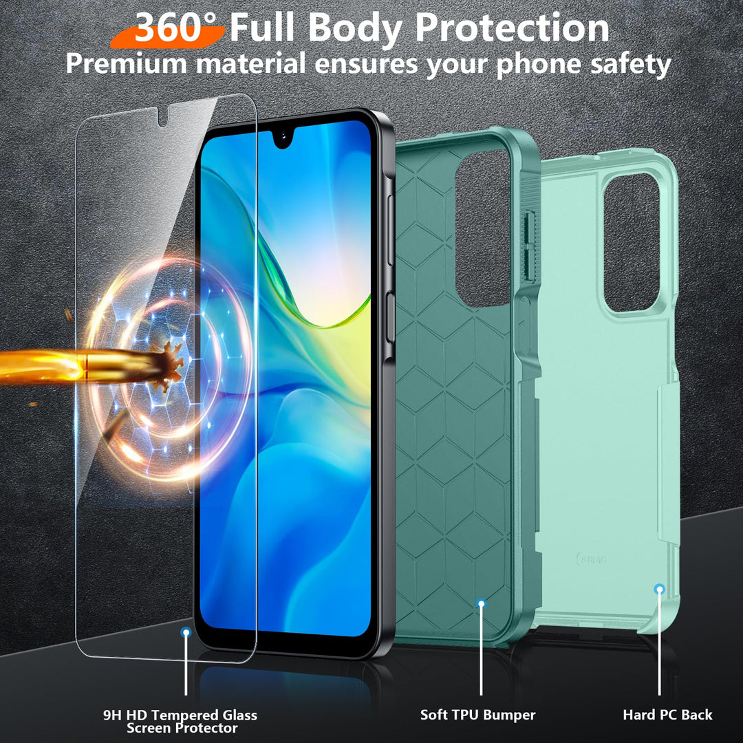 Red2Fire Designed for Samsung Galaxy A16 5G Case, [Military Grade Drop Protection] Non-Slip Heavy Duty Full Body Shockproof Protection Phone Case Galaxy A16 5G Case,Black - DOKUTRONIX