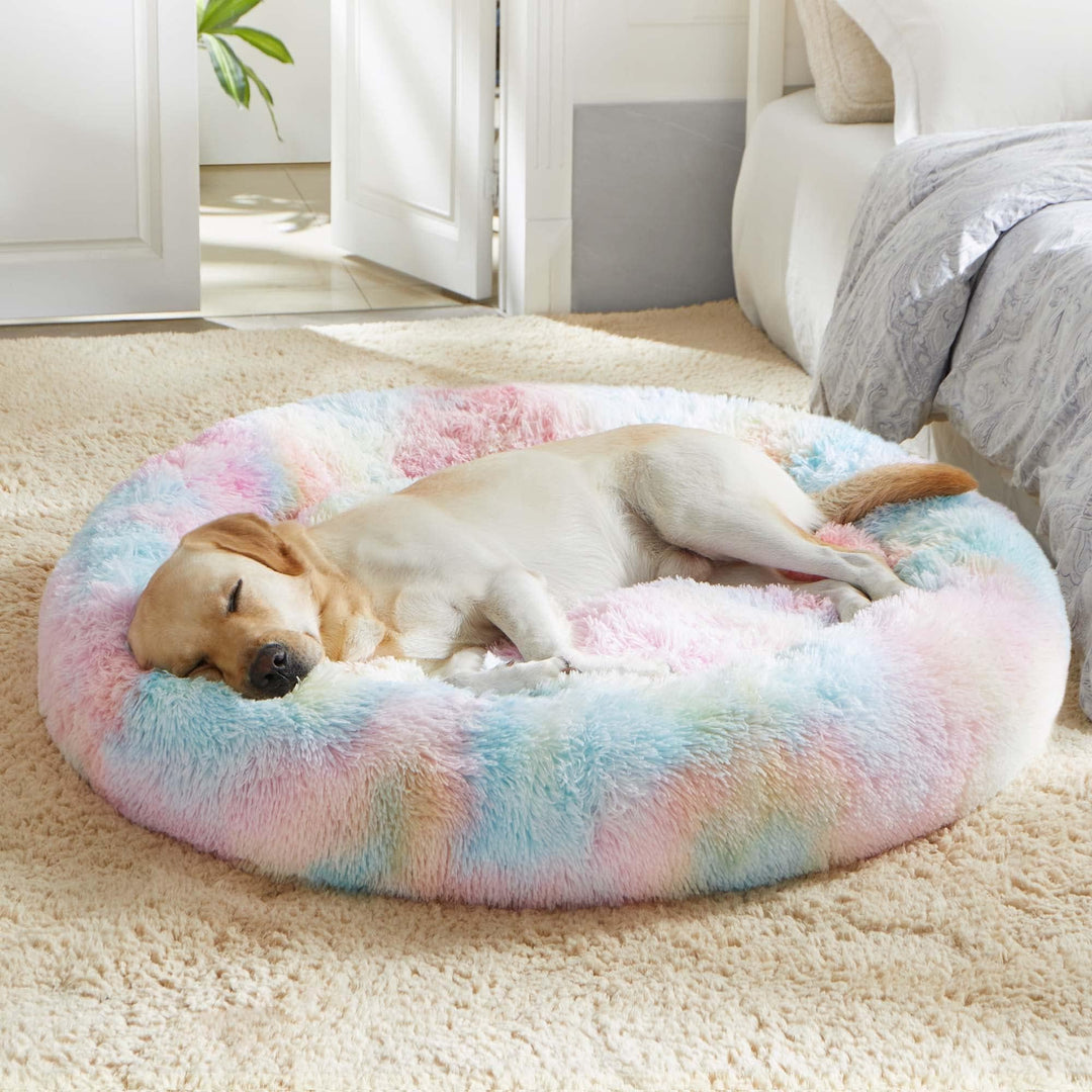 WESTERN HOME Calming Donut Pet Bed – Fluffy & Cozy - DOKUTRONIX