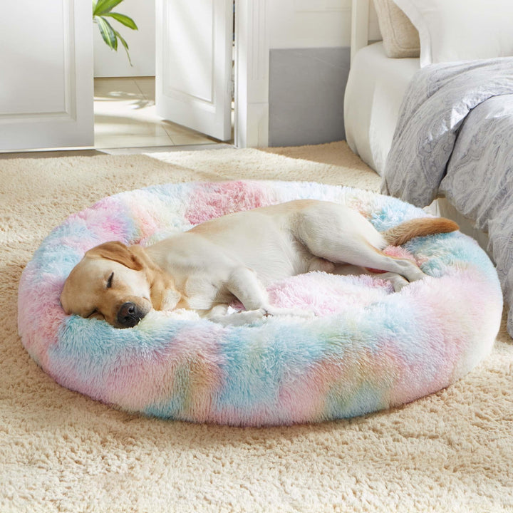WESTERN HOME Calming Donut Pet Bed – Fluffy & Cozy - DOKUTRONIX