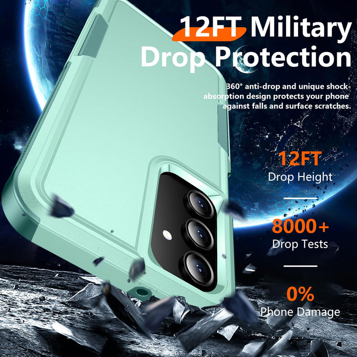 Red2Fire Designed for Samsung Galaxy A16 5G Case, [Military Grade Drop Protection] Non-Slip Heavy Duty Full Body Shockproof Protection Phone Case Galaxy A16 5G Case,Black - DOKUTRONIX