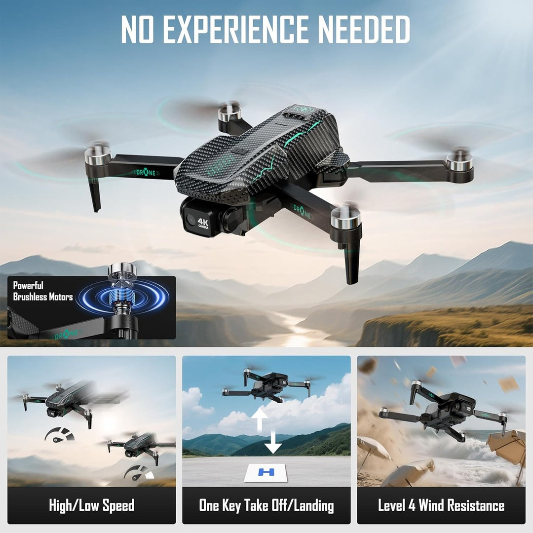 SkyVision 4K GPS FPV Drone - Smart & Foldable