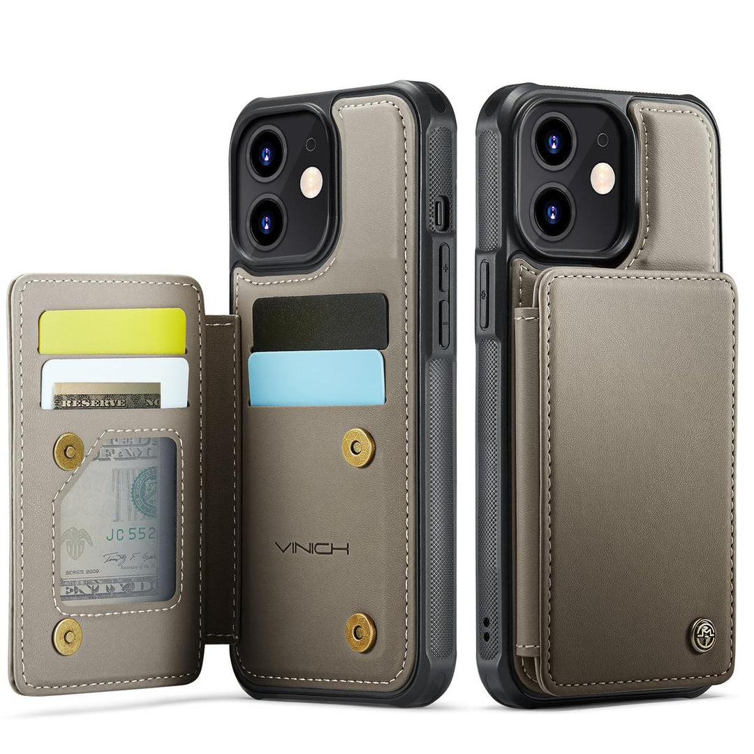 Vinich WalletPro for iPhone 12/12 Pro-Purple - DOKUTRONIX