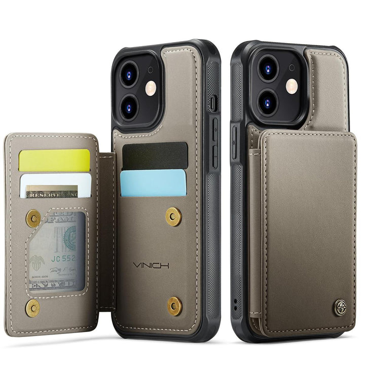 Vinich WalletPro for iPhone 12/12 Pro-Purple - DOKUTRONIX