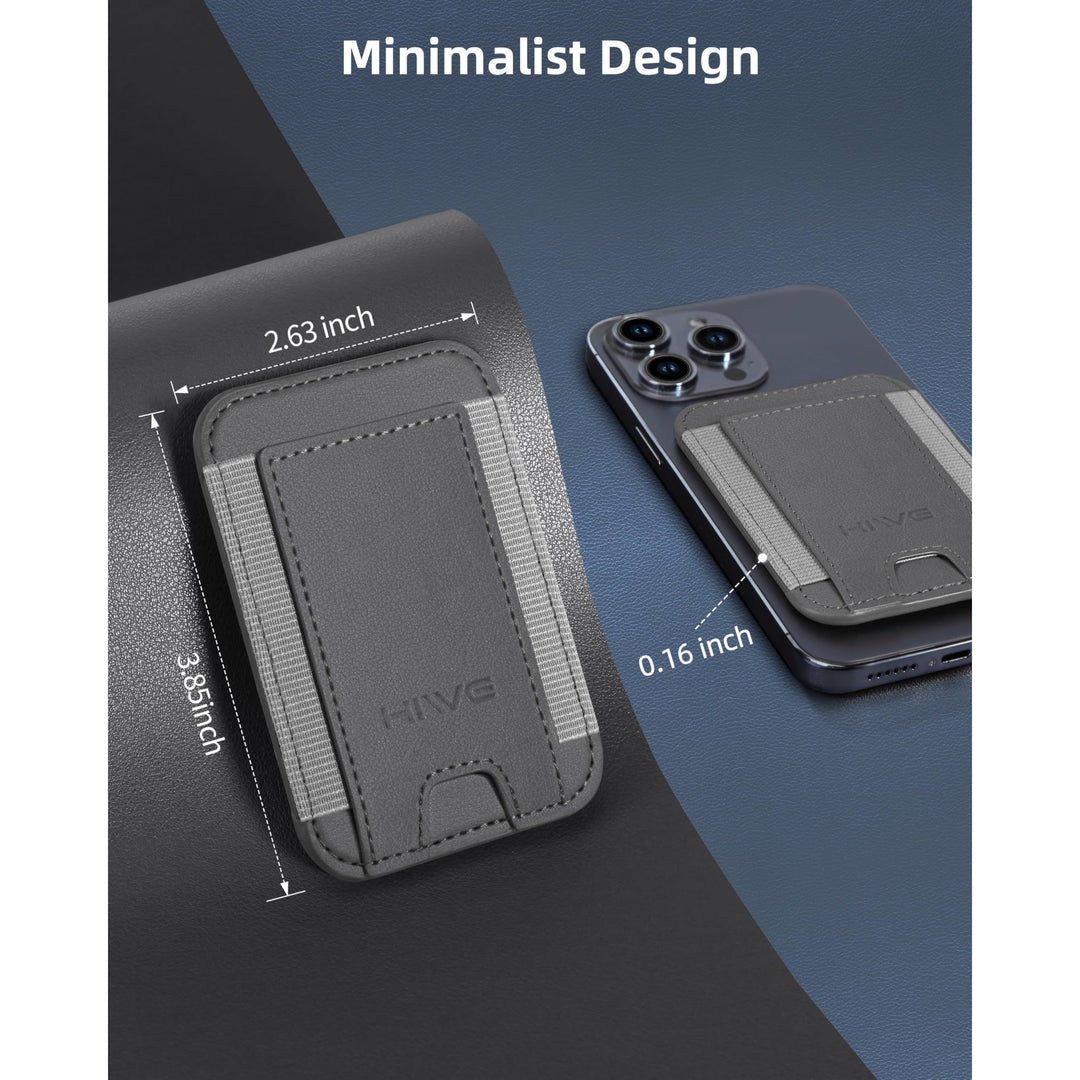 MagSafe Slim Wallet: Magnetic Leather Card Holder - DOKUTRONIX