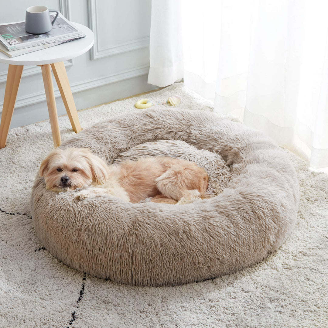 WESTERN HOME Calming Donut Pet Bed – Fluffy & Cozy - DOKUTRONIX