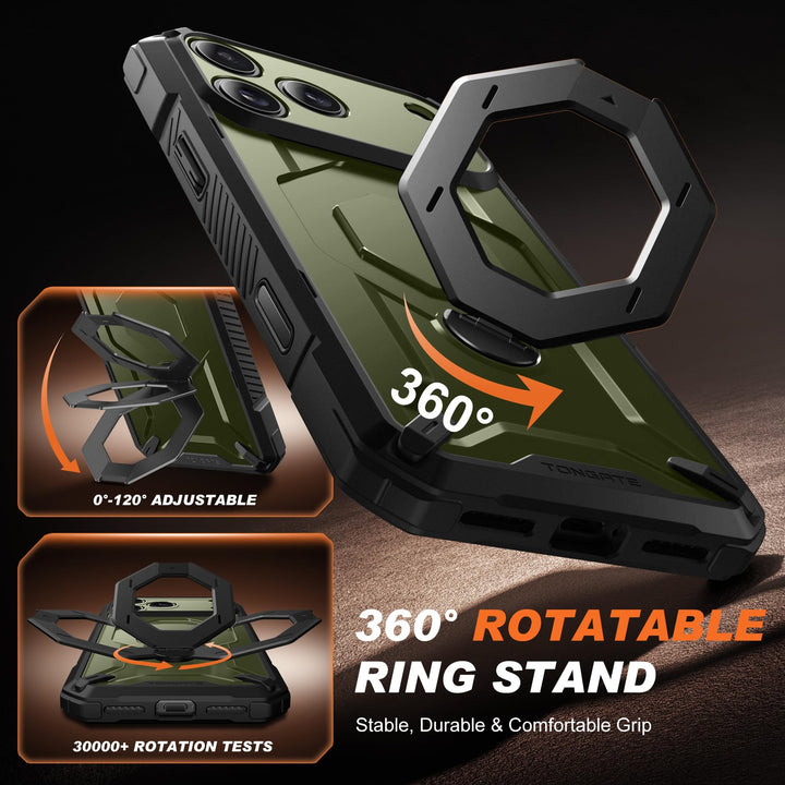 TONGATE 360° MagSafe Armor Case w/ Privacy & Camera Guard