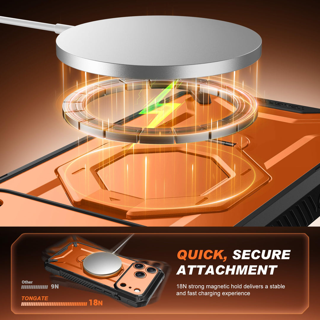 TONGATE 360° MagSafe Armor Case w/ Privacy & Camera Guard