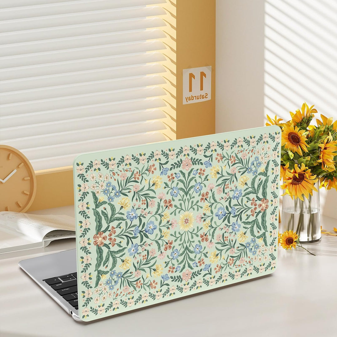iLeadon Pink Floral MacBook Air 13 Case & Cover