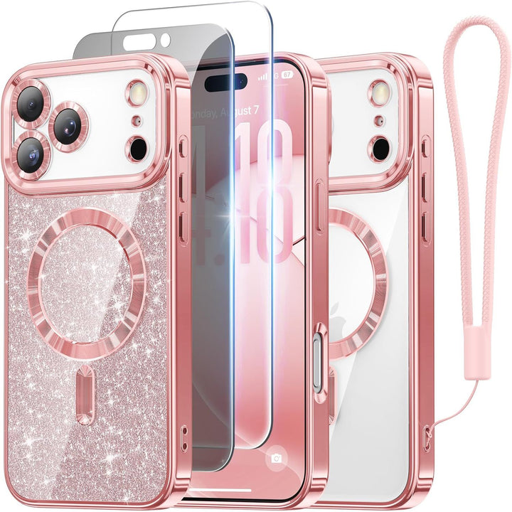 Cosmic Orange Glitter MagSafe Case for iPhone 17 Pro Max